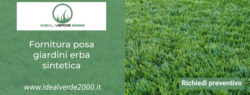Richiedi info per la fornitura posa giardini erba sintetica a Caltignaga. Ideal Verde 2000